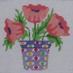 click here to view larger image of Simply Summer - Poppies (hand painted canvases)