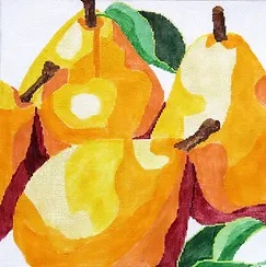 click here to view larger image of Farmers Market - Yellow Pears (hand painted canvases)