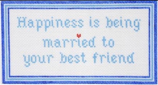 click here to view larger image of Happiness is Being Married (hand painted canvases)