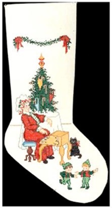 click here to view larger image of Carols by Mrs Claus Stocking (hand painted canvases)