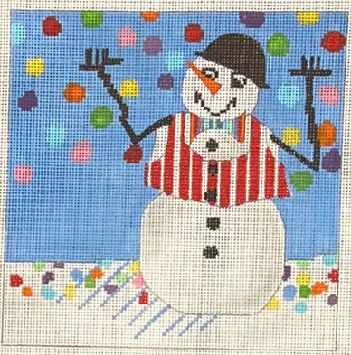 click here to view larger image of Snow Dots (hand painted canvases)