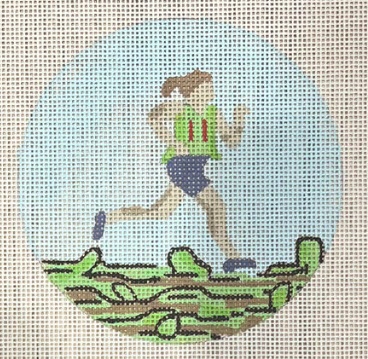 click here to view larger image of Runner Ornament (hand painted canvases)