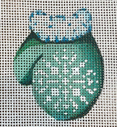 click here to view larger image of Mini Green Mitten (hand painted canvases)