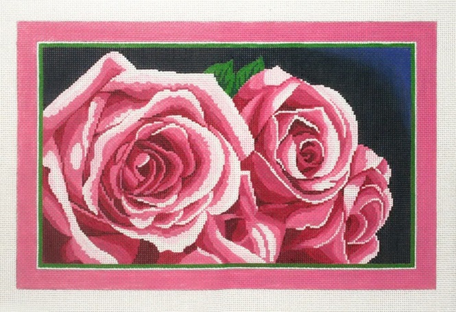 click here to view larger image of Two Roses (hand painted canvases)