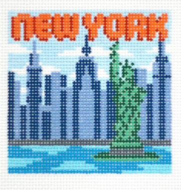 Vintage New York Postcard - click here for more details about this hand painted canvases