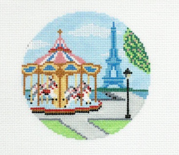 Parisian Day Carousel Play - click here for more details about this hand painted canvases