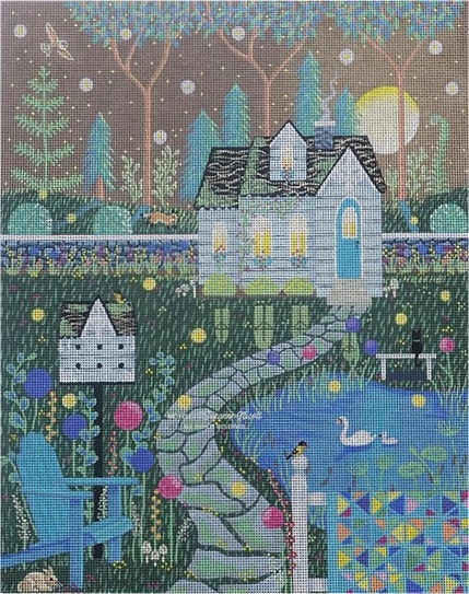 Quiet Cottage - click here for more details about this hand painted canvases