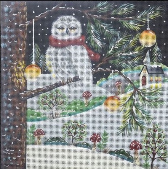 Woodland Owl - click here for more details about this hand painted canvases