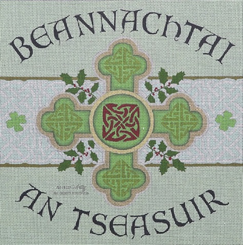 Gaelic - Holiday Greeting - click here for more details about this hand painted canvases
