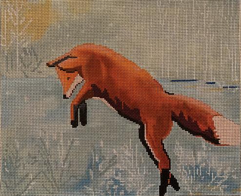 click here to view larger image of Pouncing Fox (hand painted canvases)