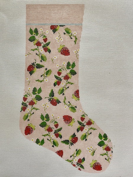 click here to view larger image of Strawberry, The Stocking (hand painted canvases)