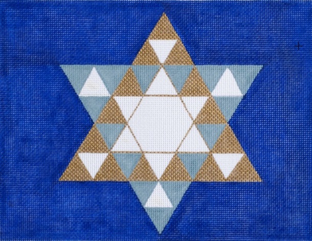 click here to view larger image of Star of David Tallis Bag (hand painted canvases)
