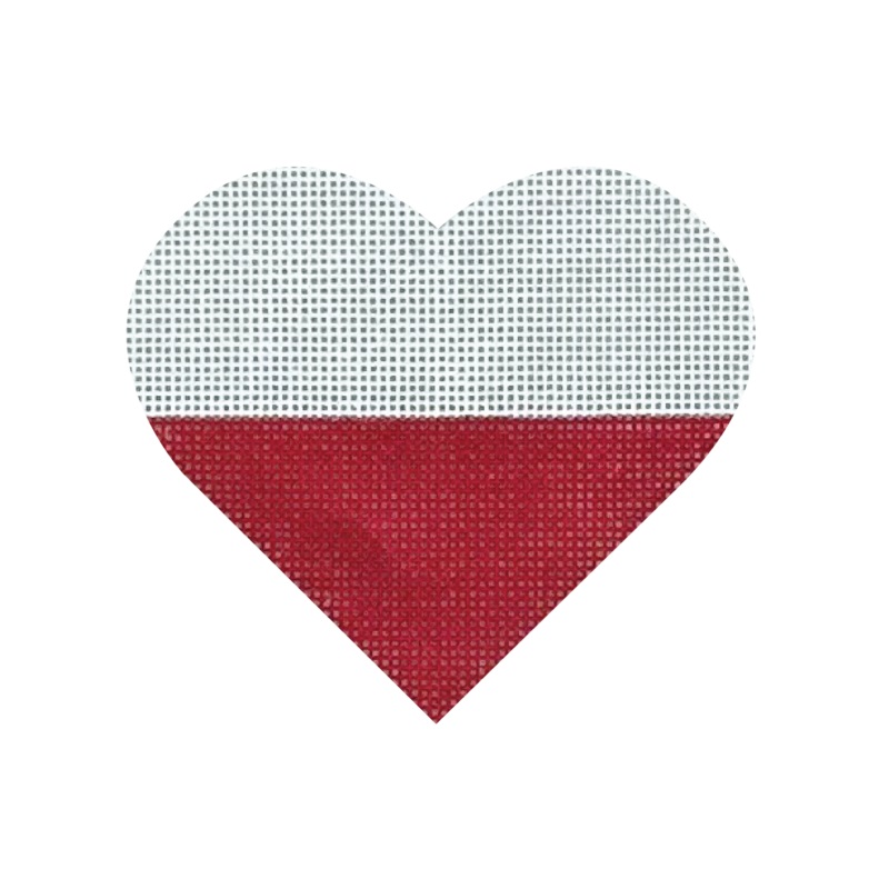 click here to view larger image of Polish Flag Heart (hand painted canvases)