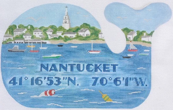 click here to view larger image of Nantucket Harbor Whale (hand painted canvases 2)