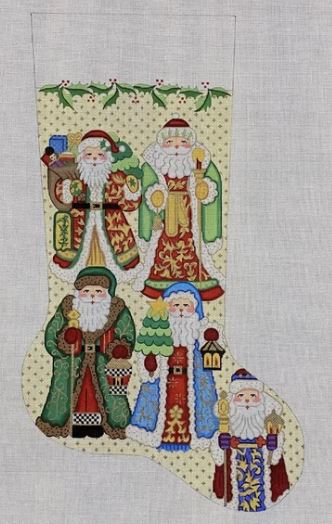 click here to view larger image of Christmas Stocking - 7348-13M (hand painted canvases)