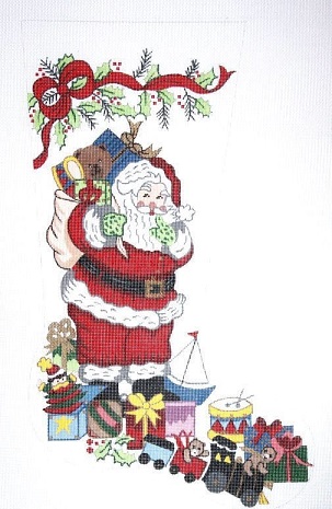 click here to view larger image of 19 inch Christmas Stocking - SM7146-13M (hand painted canvases)