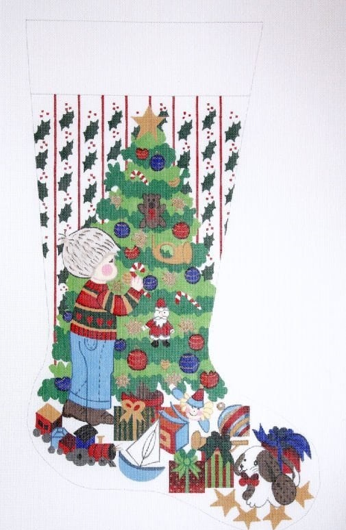 click here to view larger image of Christmas Stocking - 7115-18M (hand painted canvases)