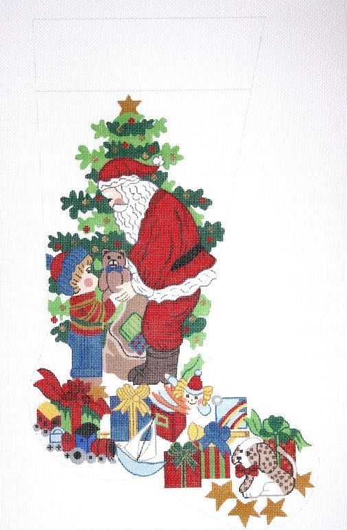 click here to view larger image of Christmas Stocking - 7128-18M (hand painted canvases)