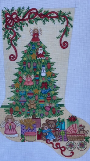 click here to view larger image of Christmas Stocking 7366 - 18M (hand painted canvases)