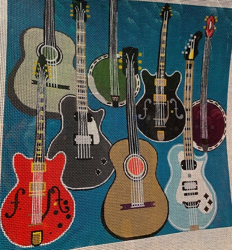 click here to view larger image of Guitars (hand painted canvases)