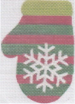 click here to view larger image of Mitten - Snowflake (hand painted canvases)
