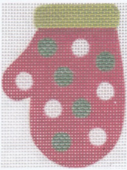 click here to view larger image of Mitten - Polka Dots (hand painted canvases)