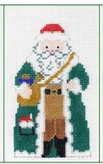 click here to view larger image of Green Coat Santa - 260C (hand painted canvases)