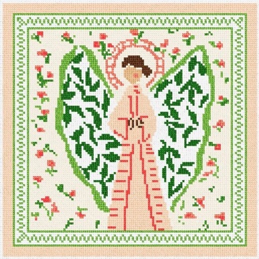 click here to view larger image of Joyful Angel/Pink (hand painted canvases)