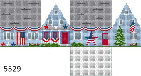 click here to view larger image of July 4th Mini House (hand painted canvases)