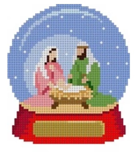 click here to view larger image of Snow Globe - Nativity (hand painted canvases)