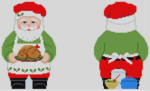 click here to view larger image of Chef Santa  (hand painted canvases)