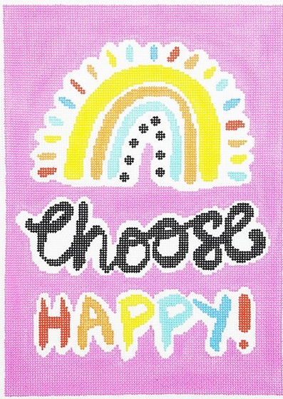 click here to view larger image of Choose Happy (hand painted canvases)