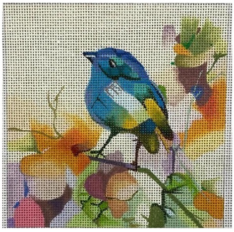 click here to view larger image of Watercolor Bluebird (hand painted canvases)