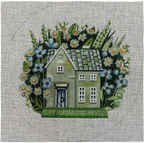 click here to view larger image of Forget-Me-Not House (hand painted canvases)