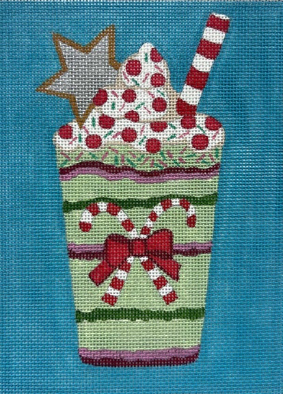 click here to view larger image of Candy Cane Milkshake (hand painted canvases)