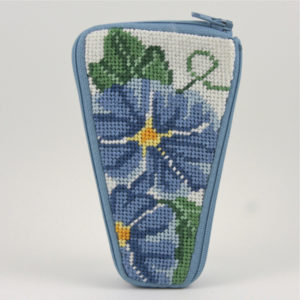 click here to view larger image of Stitch/Zip - Morning Glories Scissor Case  (needlepoint kits)