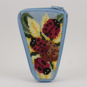 click here to view larger image of Stitch/Zip - Ladybugs Scissor Case  (needlepoint kits)