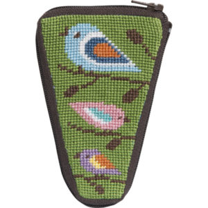 click here to view larger image of Stitch/Zip - Birds of Color Scissor Case  (needlepoint kits)