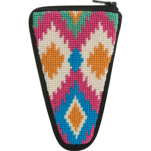click here to view larger image of Stitch/Zip - Ikat Scissor Case  (needlepoint kits)