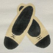 click here to view larger image of Chanel Flats (hand painted canvases)