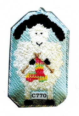 click here to view larger image of Knitting with My Own Wool! (hand painted canvases)