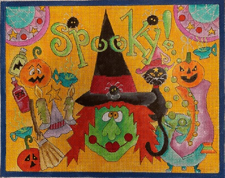 click here to view larger image of Halloween Collage (hand painted canvases)