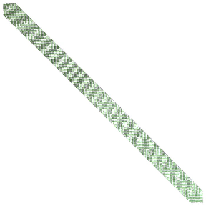 click here to view larger image of Lime/White Fretwork Crossbody Strap (printed canvas)