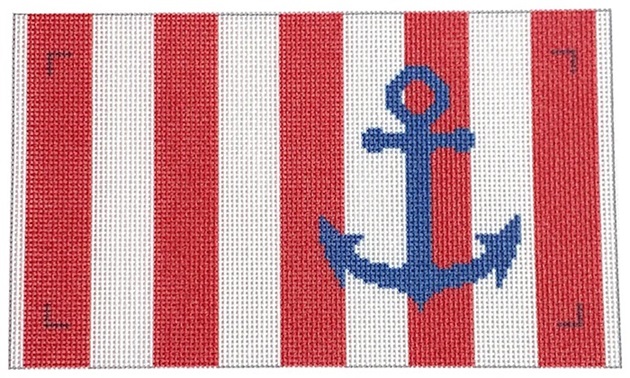 click here to view larger image of Anchor/Stripes Clutch Insert (printed canvas)