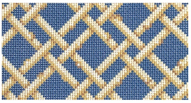 click here to view larger image of Woven Bamboo/Navy Insert (printed canvas)