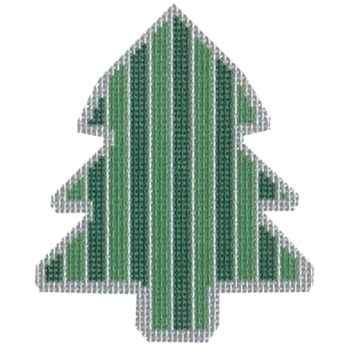 click here to view larger image of Green/Silver Stripe Tree (printed canvas)