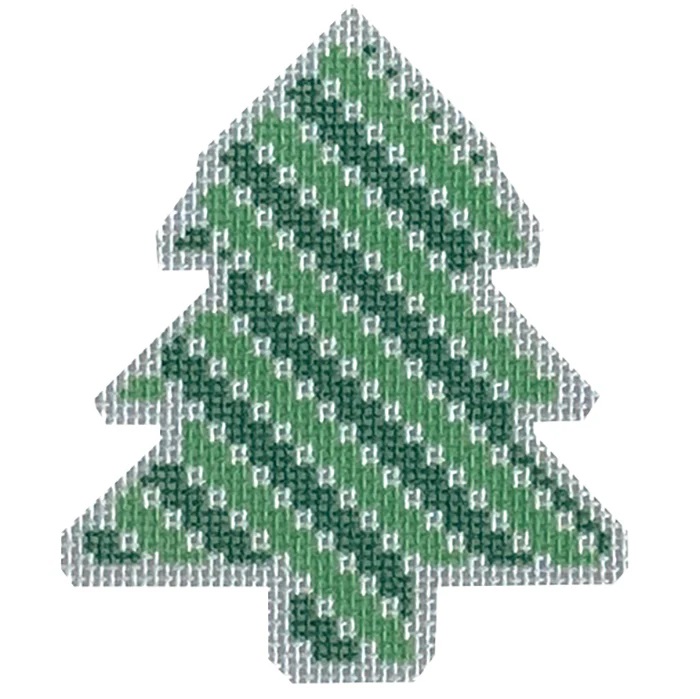 click here to view larger image of Green/Silver Mosaic Tree (printed canvas)