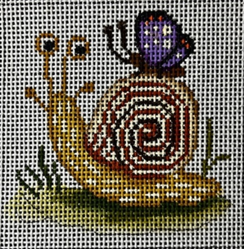 click here to view larger image of Snail w/Butterfly (hand painted canvases)