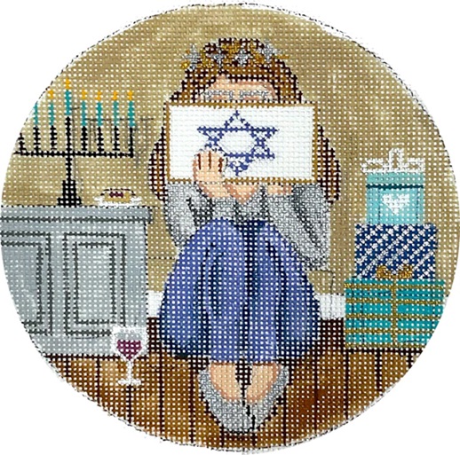 Hanukkah Stitching Girl Ornament - click here for more details