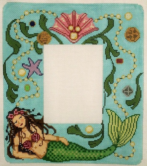 click here to view larger image of Picture Frame - Mermaid Treasures (hand painted canvases)